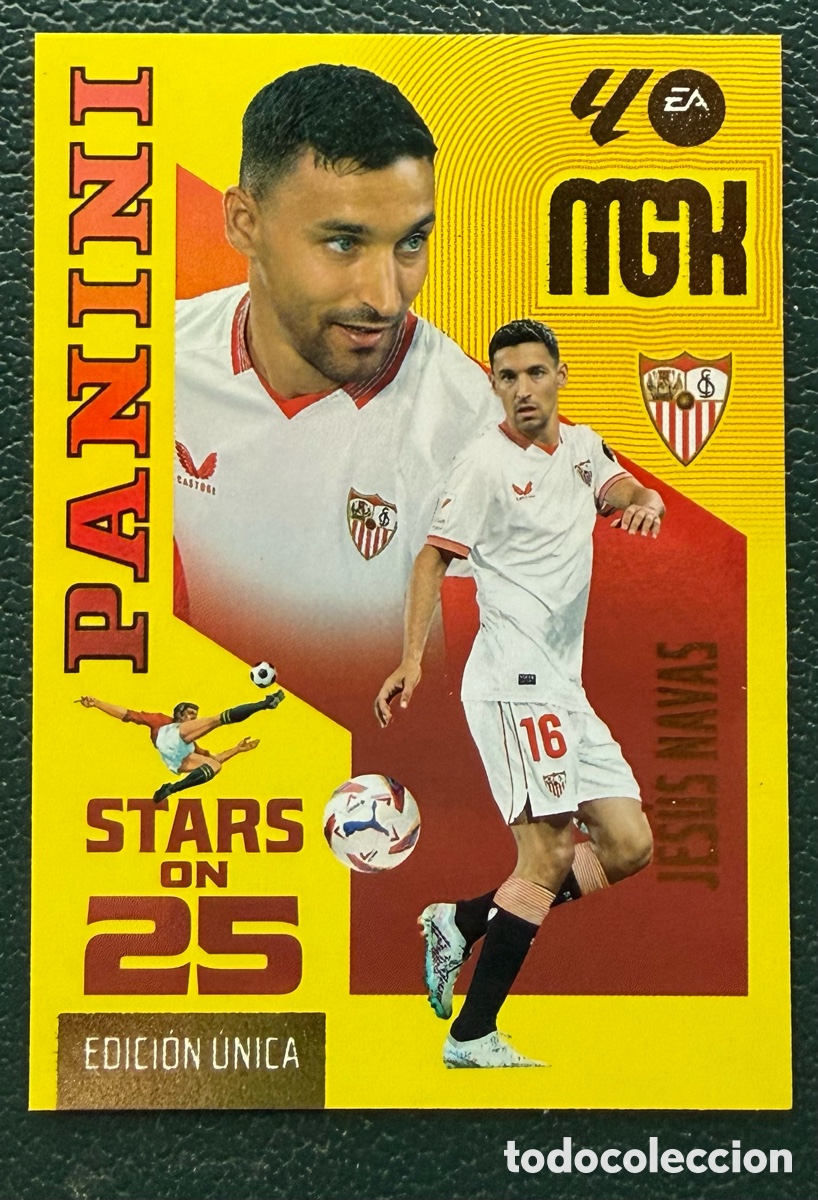 Football Stickers: 437 JESUS NAVAS SEVILLA FC STARS ON 25 FICHAS ALBUM MEGACRACKS 2026 2027 MGK 26 27