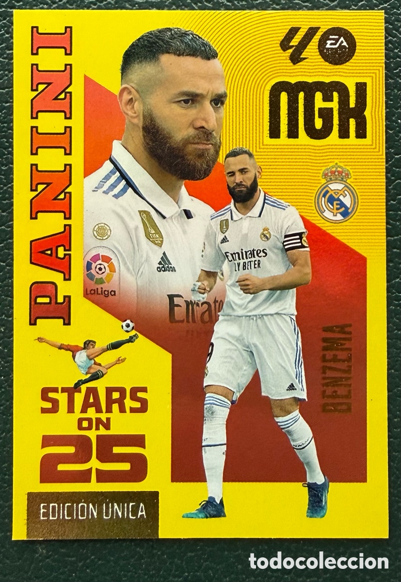 Figurine di Calcio: 441 BENZEMA REAL MADRID STARS ON 25 FICHAS ALBUM MEGACRACKS 2026 2027 MGK 26 27