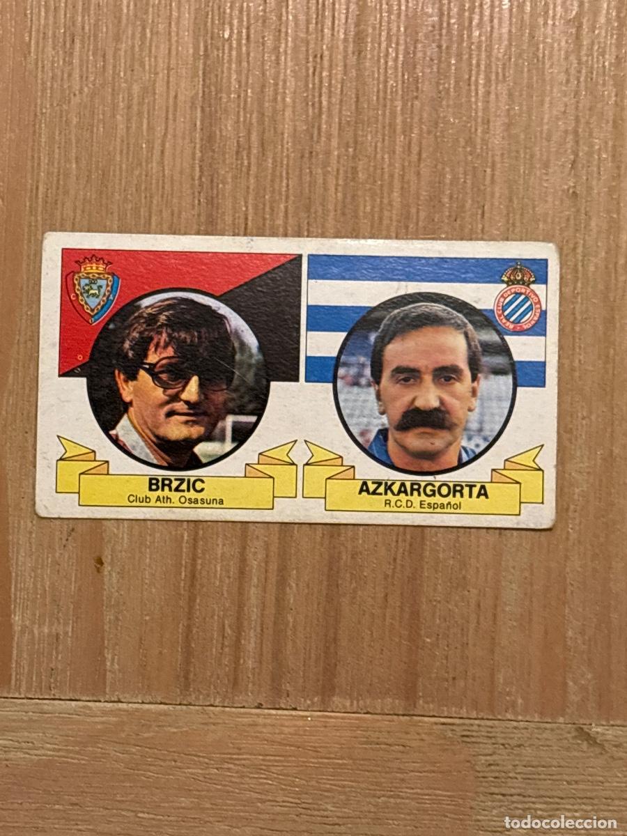 Cromos de f&uacute;tbol: 37. CROMO 1985-86 LIGA ESTE 85-86 Brzic-Azkargorta ENTRENADORES SIN PEGAR