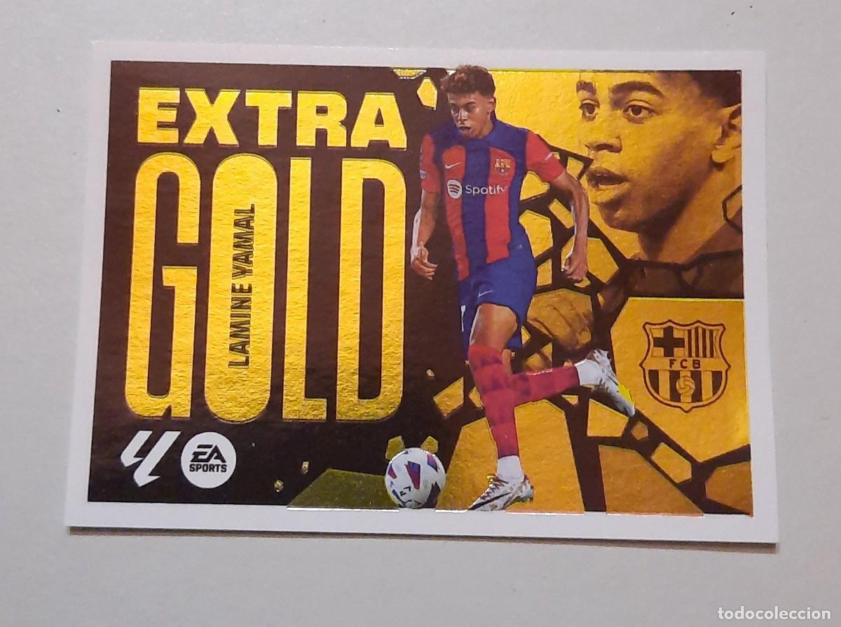 Cromos de f&uacute;tbol: Extra Gold Lamine Yamal FC Barcelona,Este Panini 2024-25