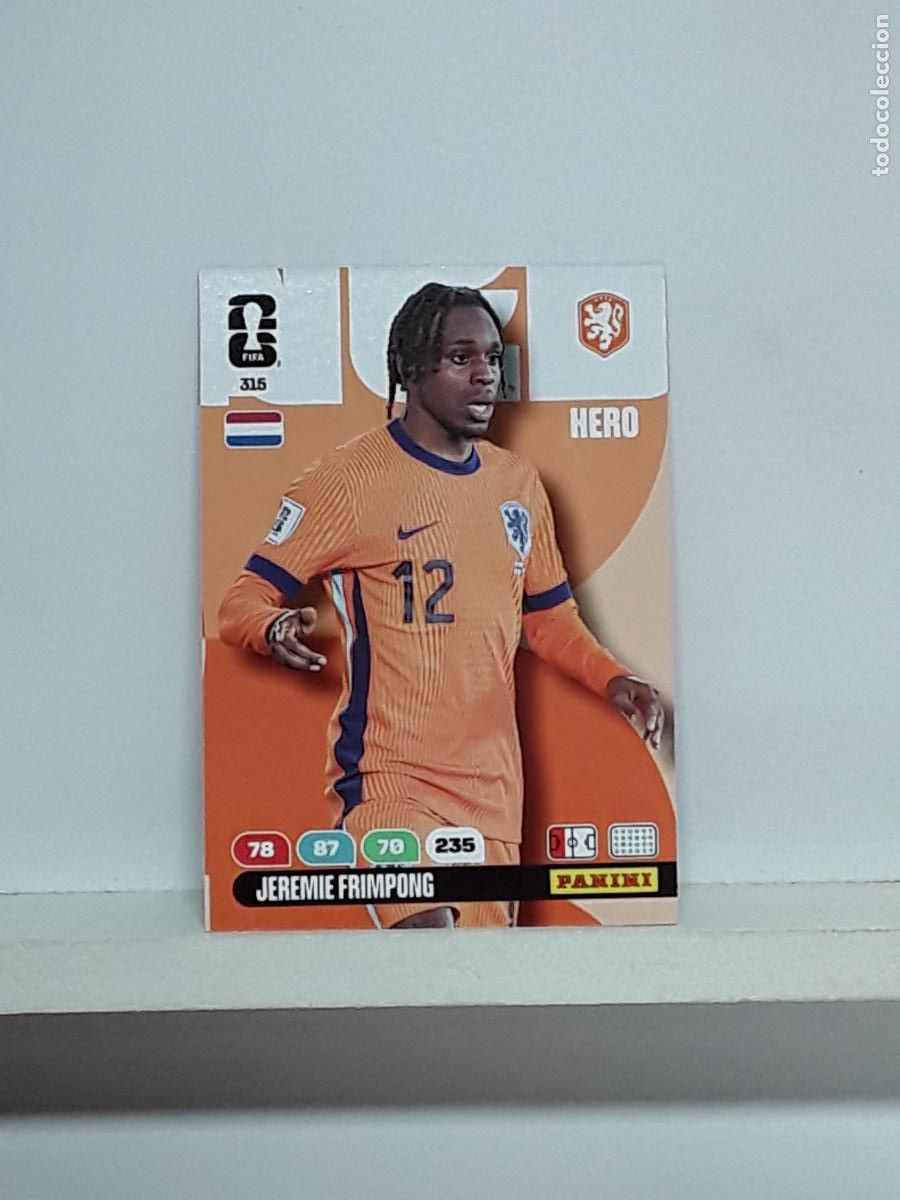Cromos de f&uacute;tbol: ADRENALYN MUNDIAL 2026 WORLD CUP 26 ALBUM PANINI N 315 NEDERLAND JEREMIE FRIMPONG