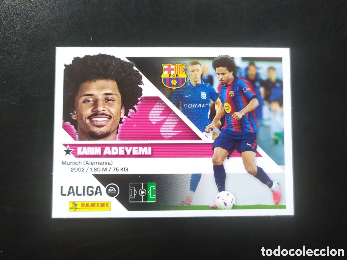 Cromos de f&uacute;tbol: Liga este 2026 2027 26 27 panini Adeyemi fichaje n&deg; 19 Barcelona
