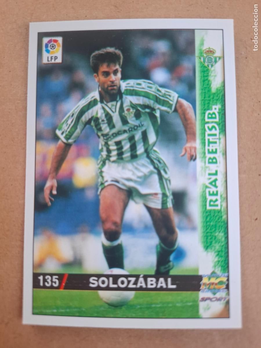 Fu&szlig;ball-Sticker: MUNDICROMO 98 99 1998 1999 - 135 SOLOZ&Aacute;BAL - REAL BETIS
