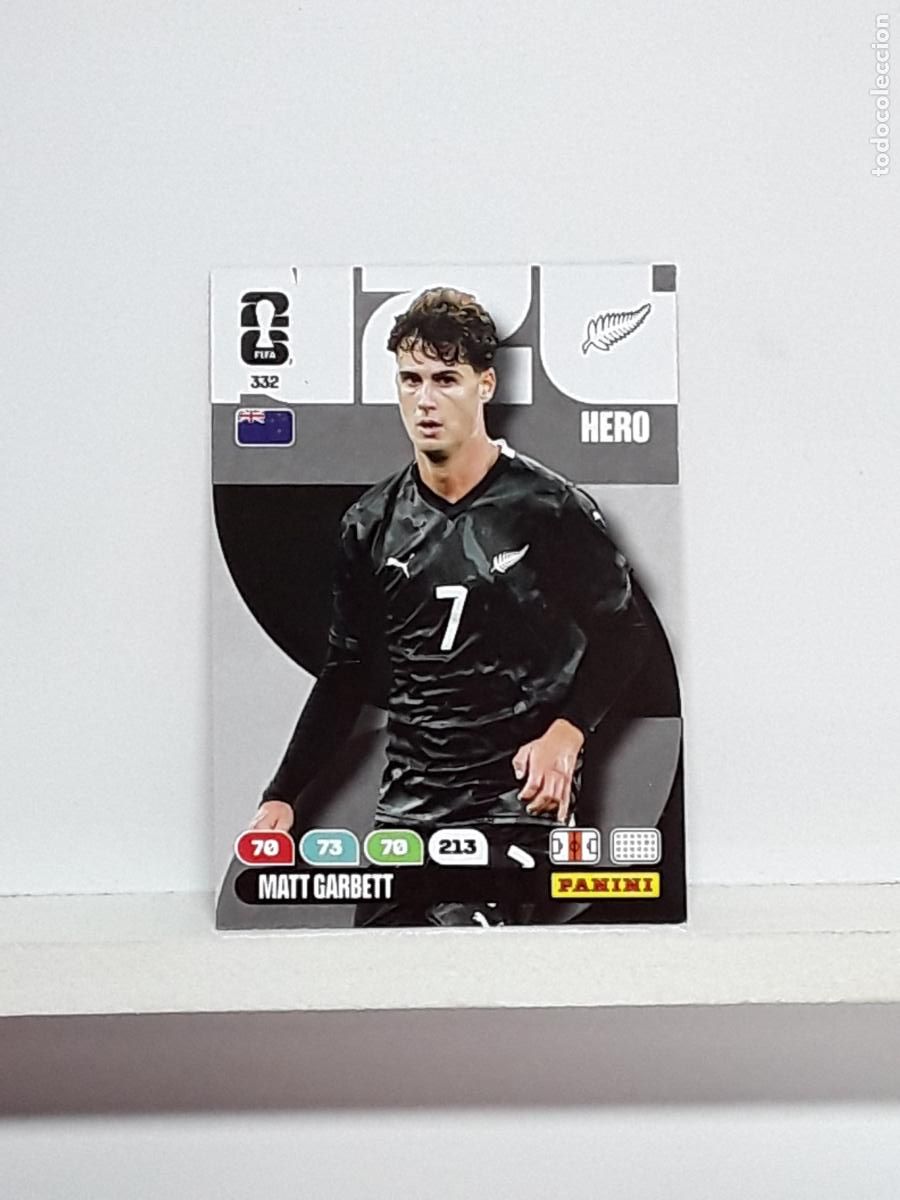 Fu&szlig;ball-Sticker: ADRENALYN MUNDIAL 2026 WORLD CUP 26 ALBUM PANINI N 332 NUEVA ZELANDA MATT GARBETT