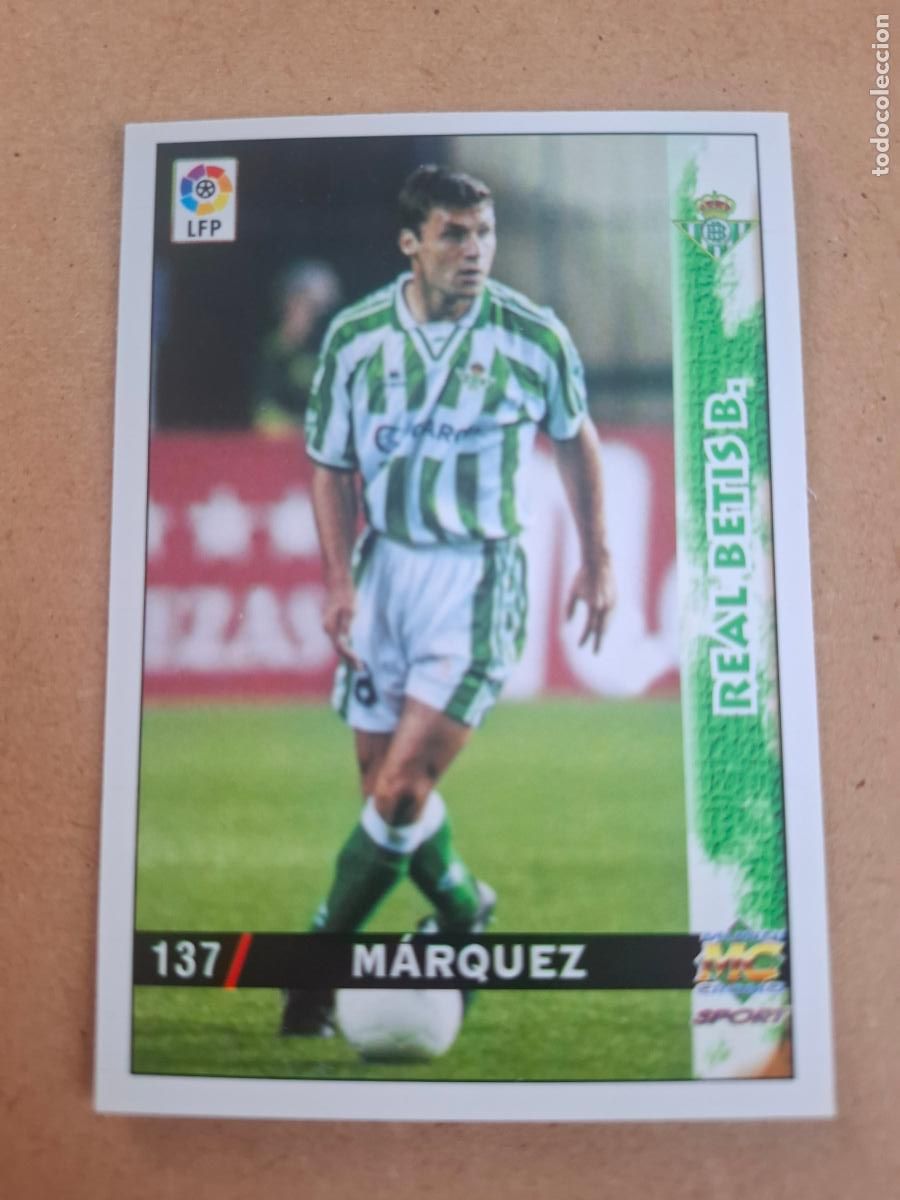 Cromos de f&uacute;tbol: MUNDICROMO 98 99 1998 1999 - 137 M&Aacute;RQUEZ - REAL BETIS
