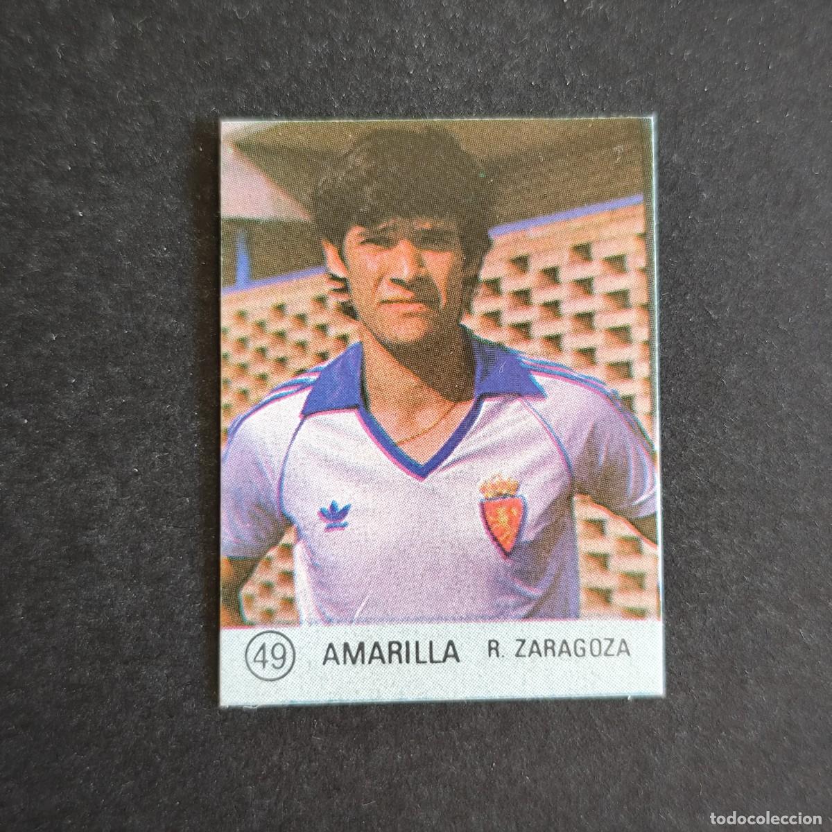 Cromos de f&uacute;tbol: 49 AMARILLA ZARAGOZA SELECCION DE FUTBOL LIGA ESPA&Ntilde;OLA 83 ED. MATEO MIRETE - SIN PEGAR