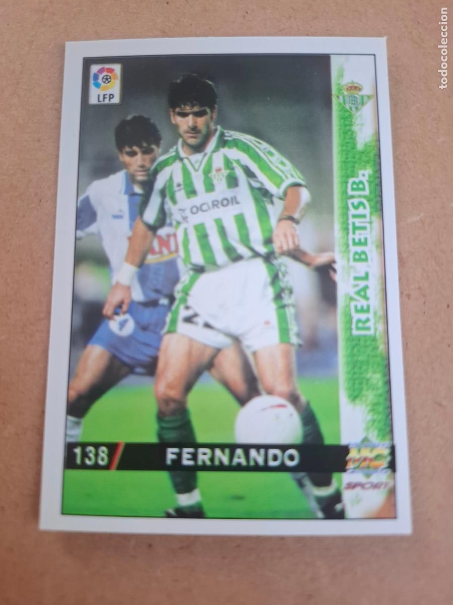 Cromos de f&uacute;tbol: MUNDICROMO 98 99 1998 1999 - 138 FERNANDO - REAL BETIS