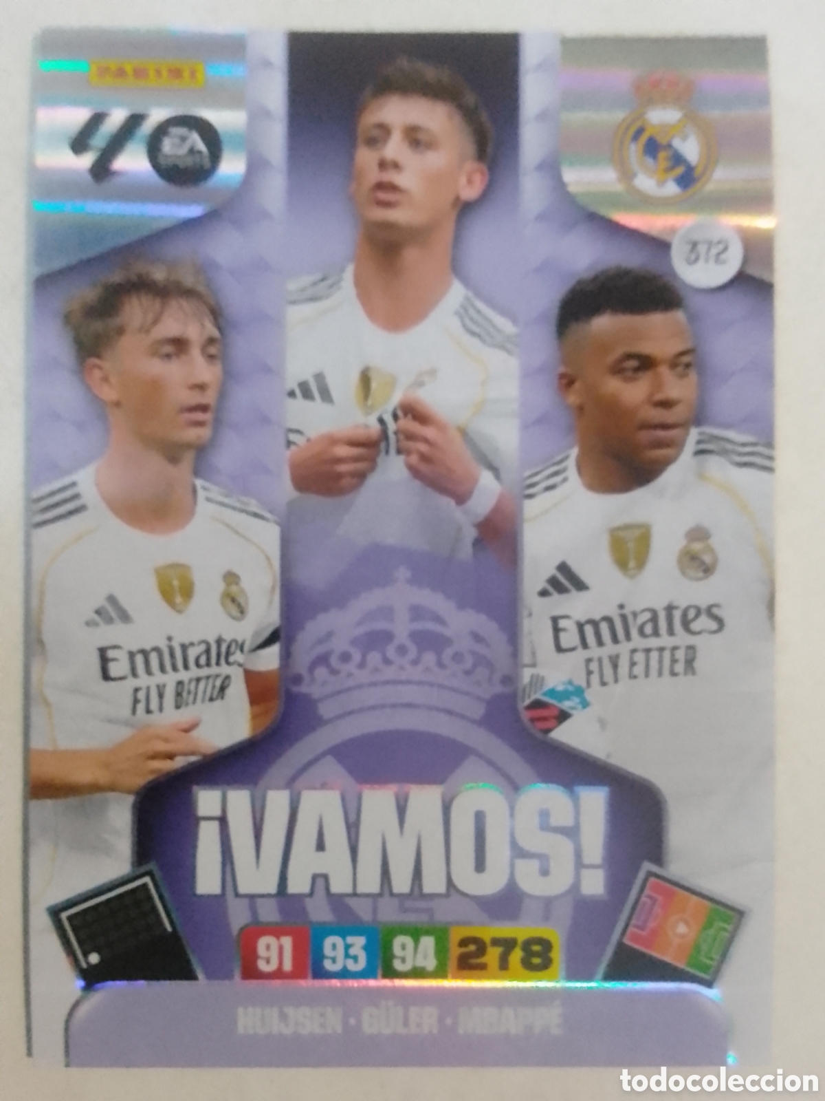 Cromos de f&uacute;tbol: Adrenalyn XL 2025-26 n&deg; 372 Real Madrid &iexcl; VAMOS !