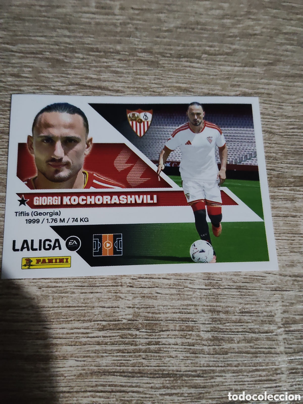 Cromos de f&uacute;tbol: Kochorashvili fichaje 36 Sevilla liga 2026 2027 26 27 ediciones este