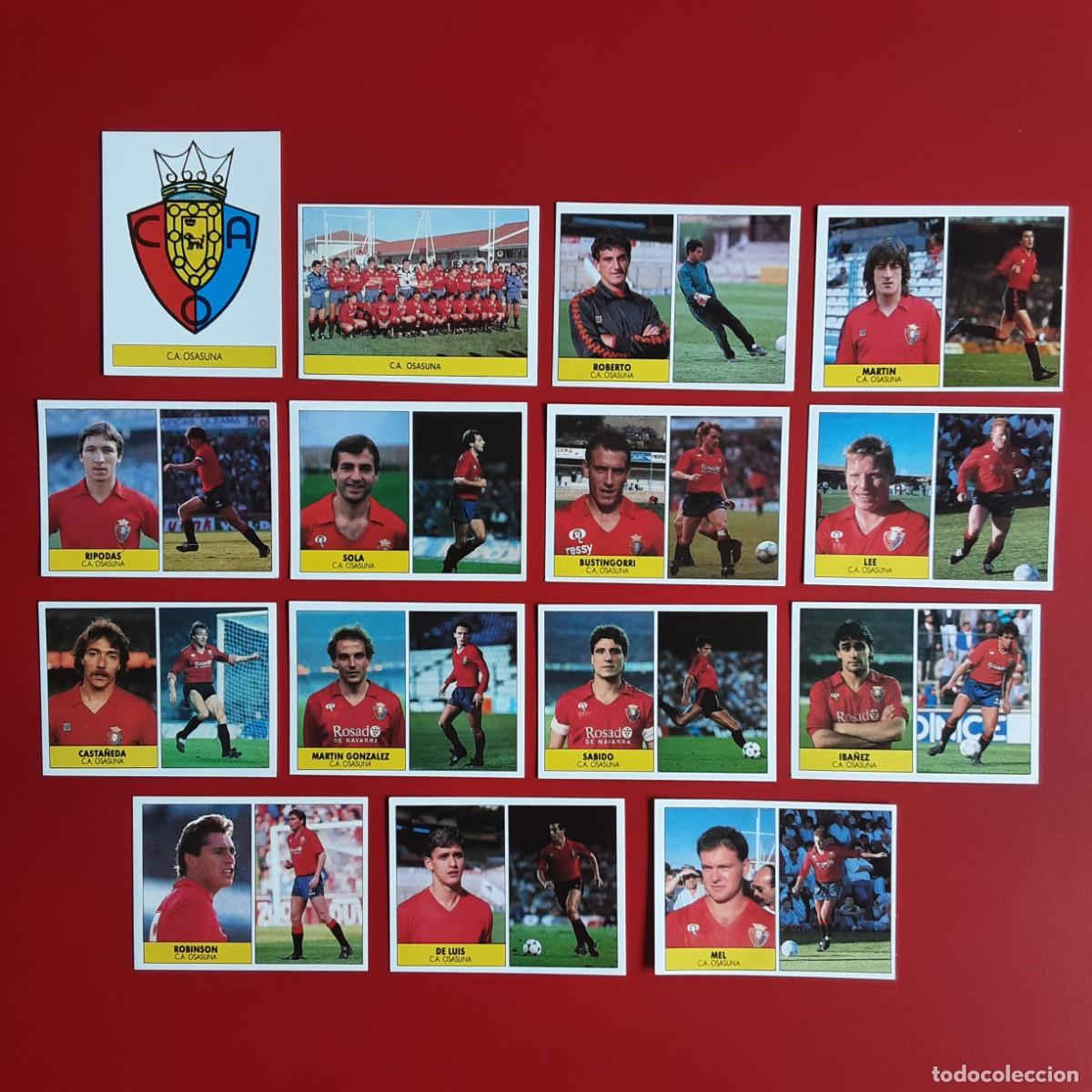 Cromos de f&uacute;tbol: EQUIPO COMPLETO OSASUNA EDITORIAL FESTIVAL 1987 1988 LIGA 87 88 NUNCA PEGADO