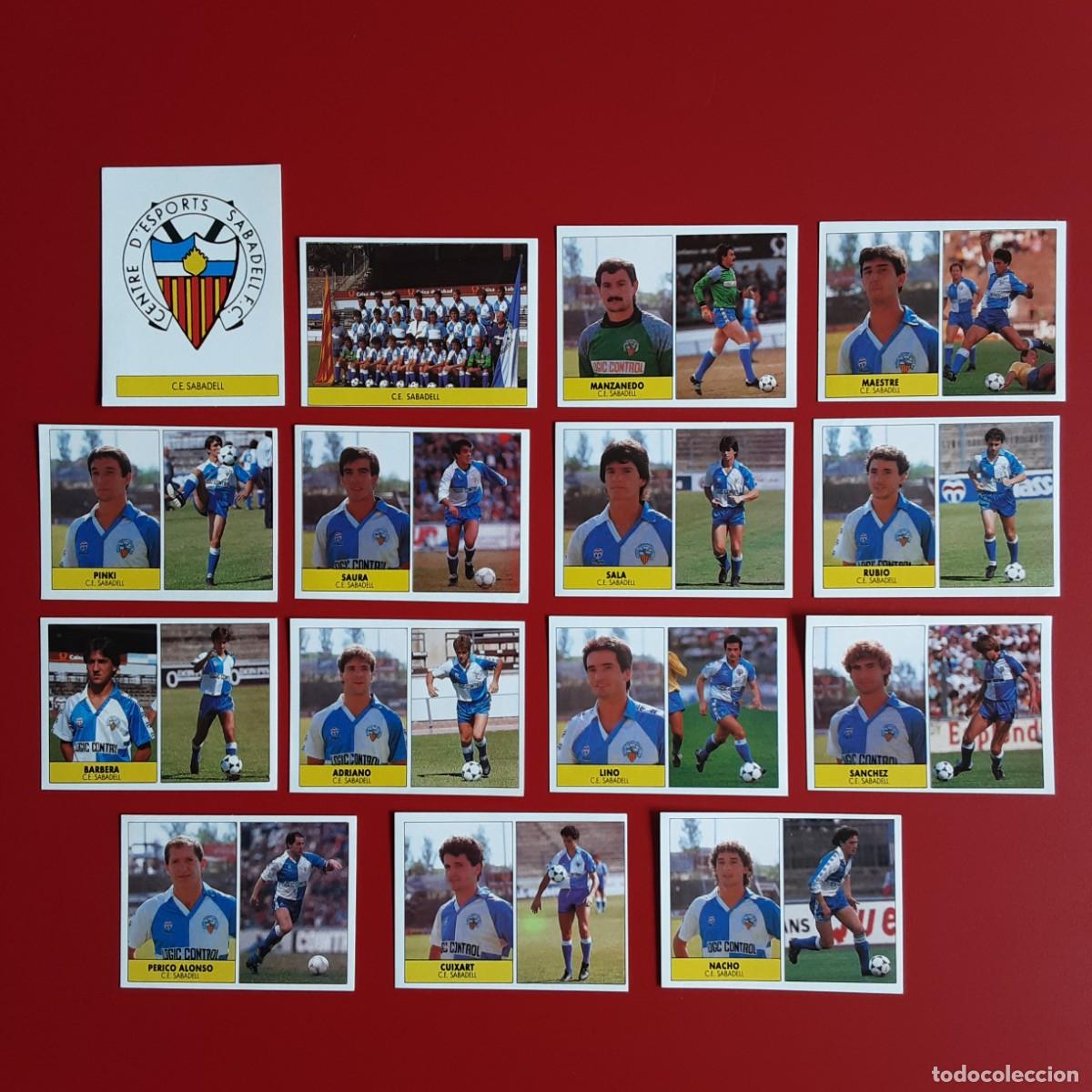 Cromos de f&uacute;tbol: EQUIPO COMPLETO SABADELL EDITORIAL FESTIVAL 1987 1988 LIGA 87 88 NUNCA PEGADO