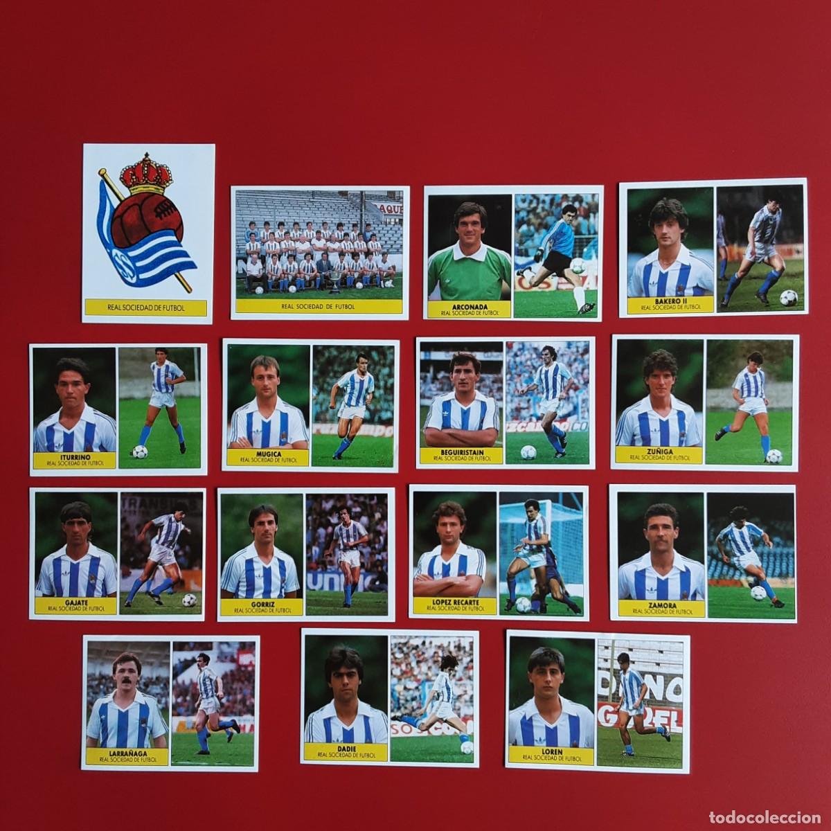 Cromos de f&uacute;tbol: EQUIPO COMPLETO REAL SOCIEDAD EDITORIAL FESTIVAL 1987 1988 LIGA 87 88 NUNCA PEGADO