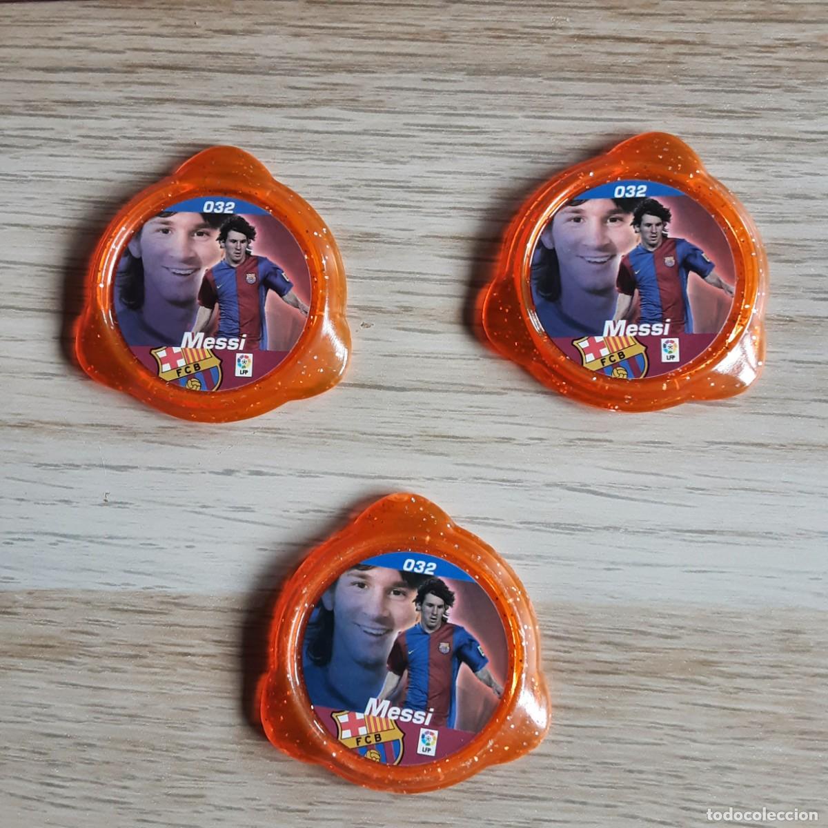 Cromos de f&uacute;tbol: LOTE 3 CRACKS TAZO LIGA 2006 2007 PANINI - N 32 MESSI BARCELONA