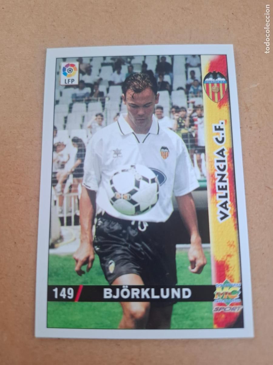 Cromos de f&uacute;tbol: MUNDICROMO 98 99 1998 1999 - 149 BJ&Ouml;RKLUND - VALENCIA CF.