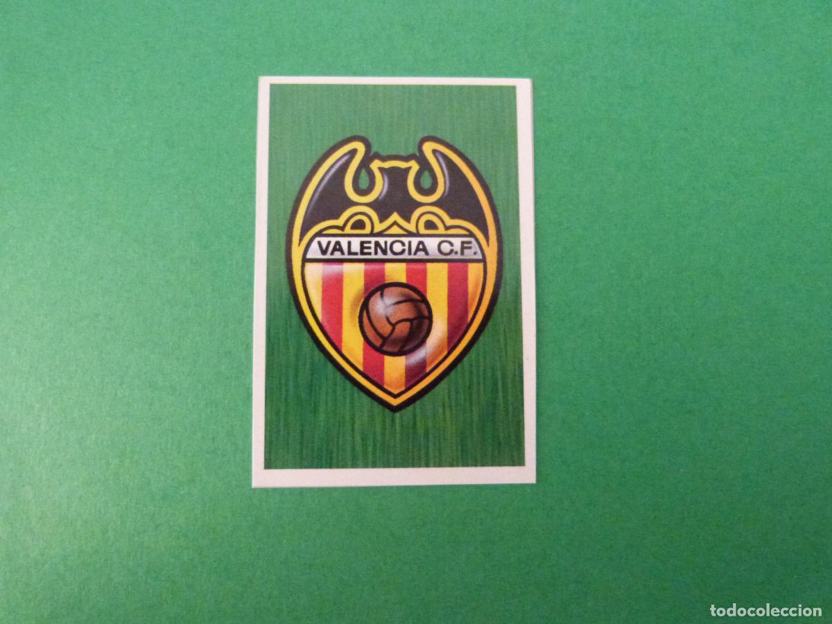 Cromos de f&uacute;tbol: CROMO FUTBOL ESCUDO VALENCIA C.F. RECORTADO LIGA ESTE 1988-1989/88-89