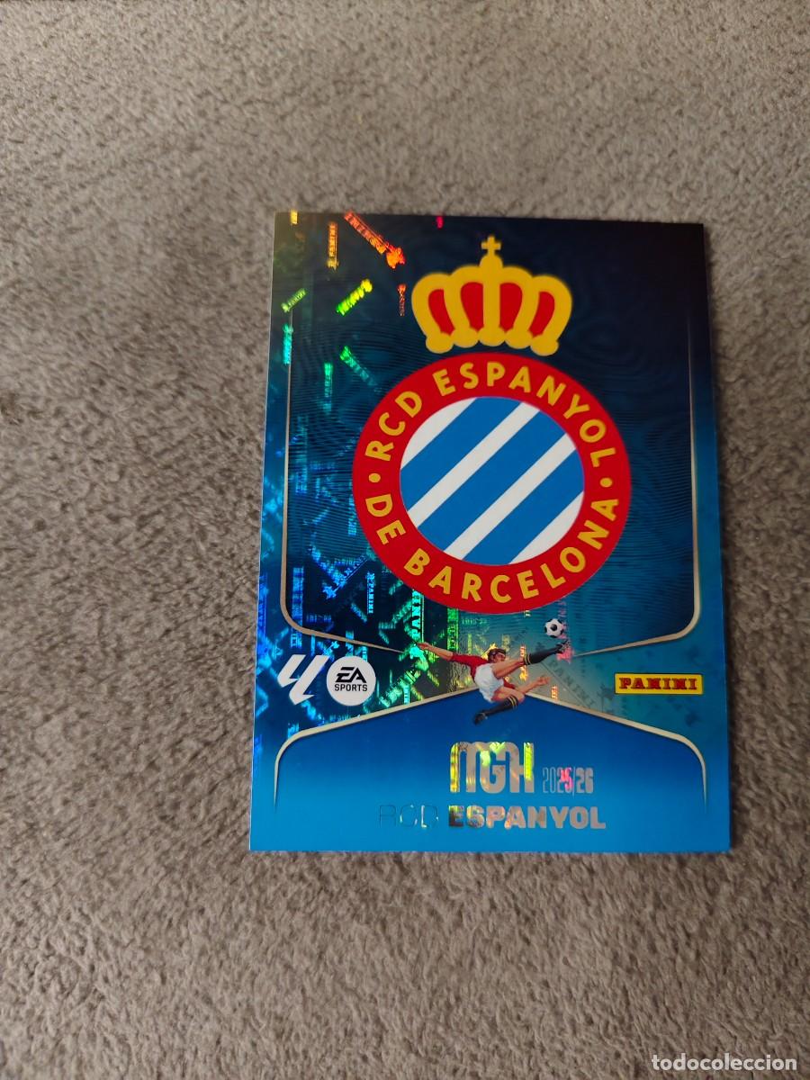 Cromos de f&uacute;tbol: 145 MEGACRACKS MGK 25 26 ESCUDO RCD ESPA&Ntilde;OL BASE CARD LALIGA PANINI LA LIGA 2025 2026