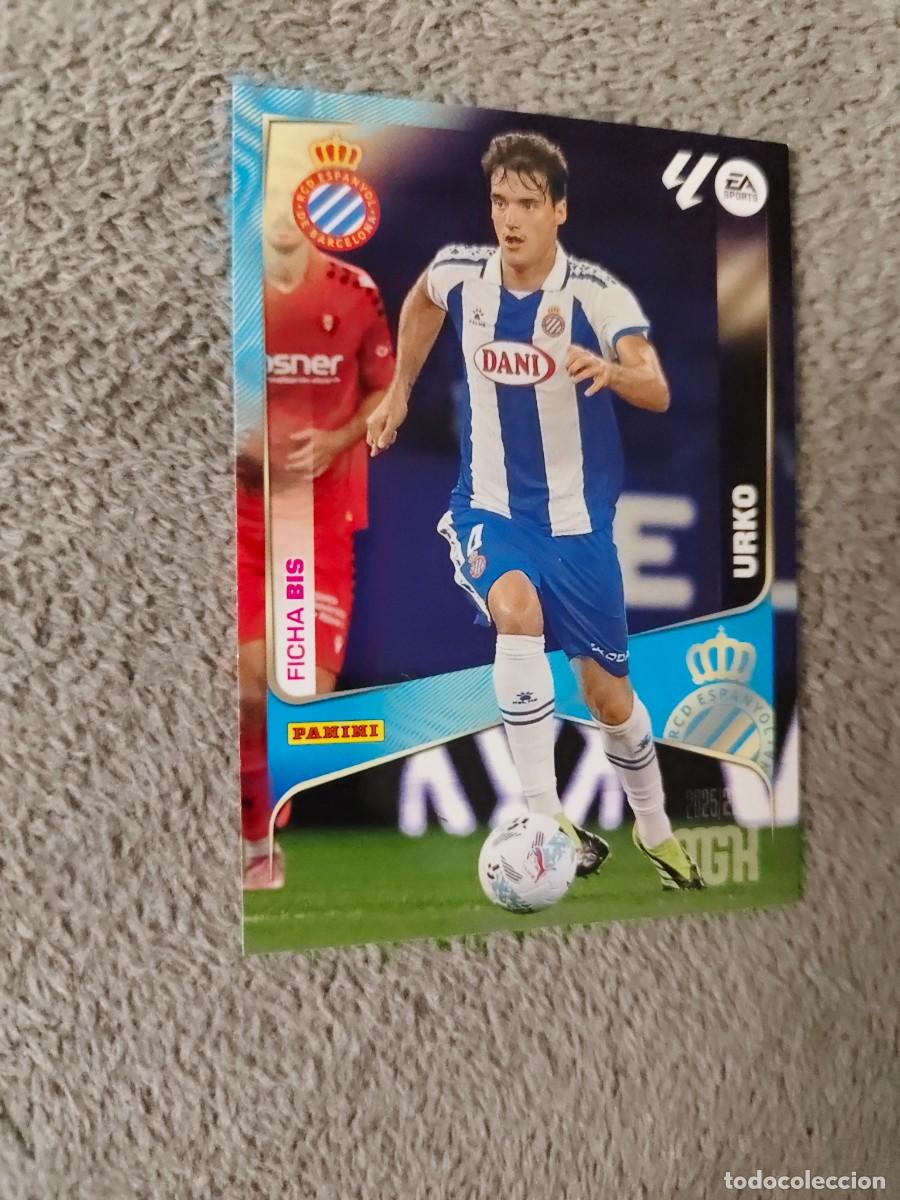 Cromos de f&uacute;tbol: 156 BIS MEGACRACKS MGK 25 26 URKO RCD ESPANYOL FICHA LALIGA PANINI LA LIGA 2025 2026