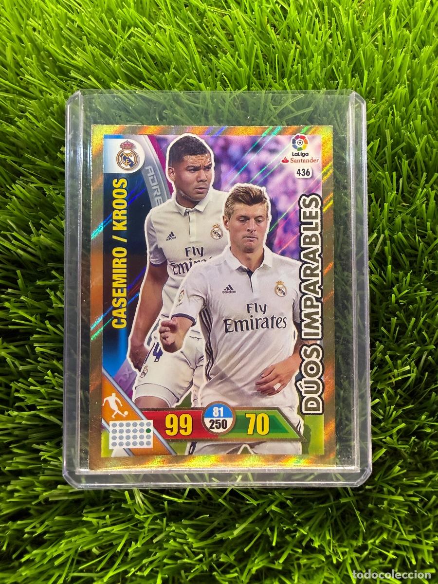 Cromos de f&uacute;tbol: N&ordm; 436 Casemiro - Kroos D&uacute;os Imparables Real Madrid CF Adrenalyn XL 16 17