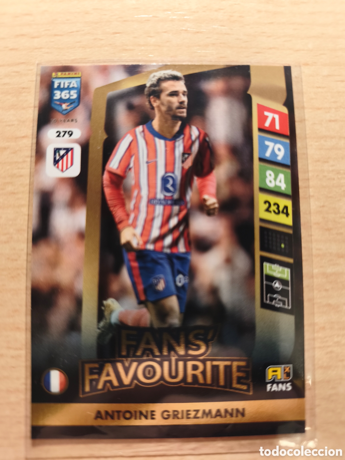 Cromos de f&uacute;tbol: 279 ANTOINE GRIEZMANN FAN'S FAVOURITE ATL&Eacute;TICO DE MADRID FIFA 365 2024 2025 PANINI 24 25