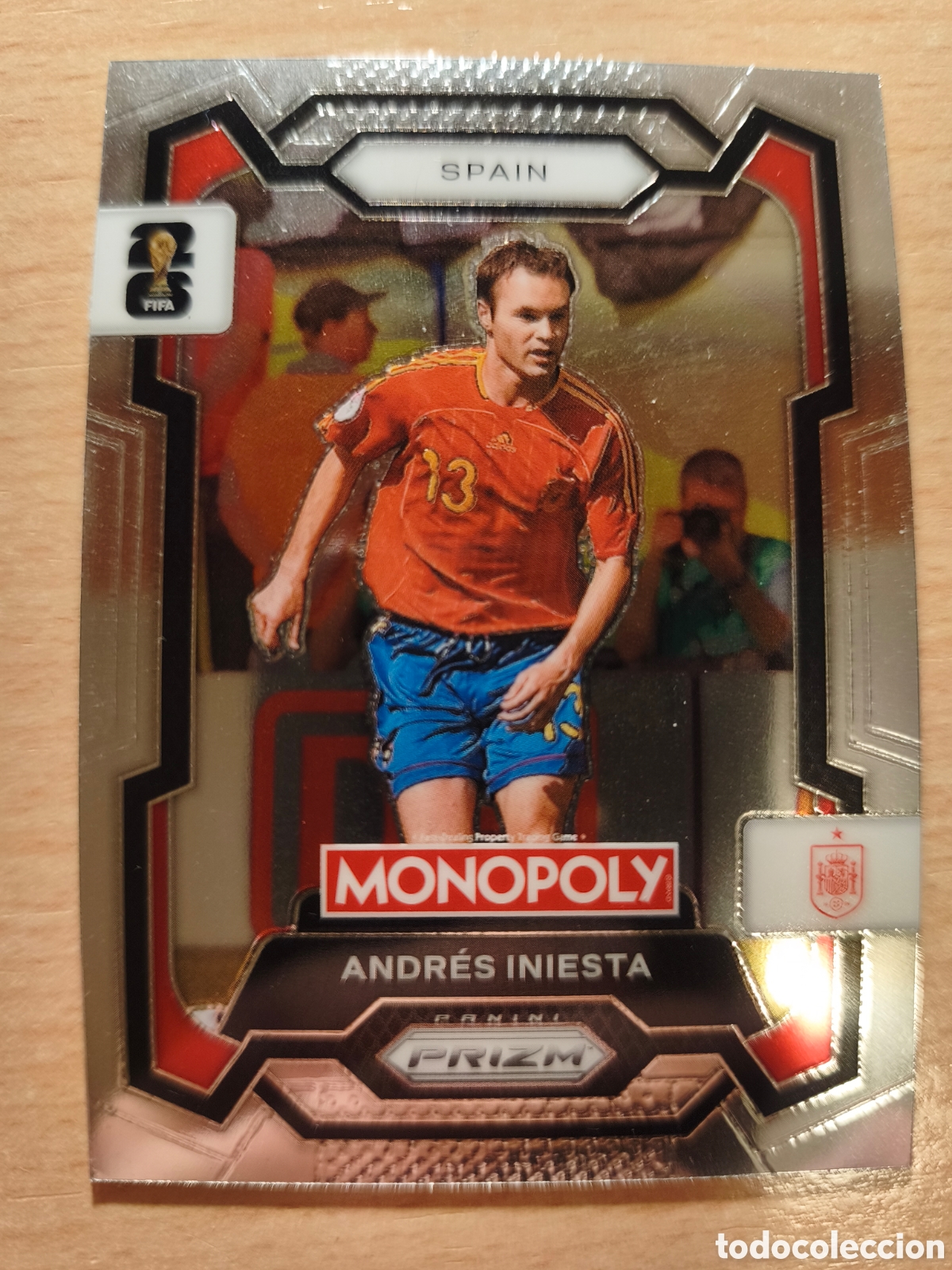 Cromos de f&uacute;tbol: 43 ANDRES INIESTA ESPA&Ntilde;A SPAIN MONOPOLY PRIZM FIFA WORLD CUP 2026 MUNDIAL 26 PANINI