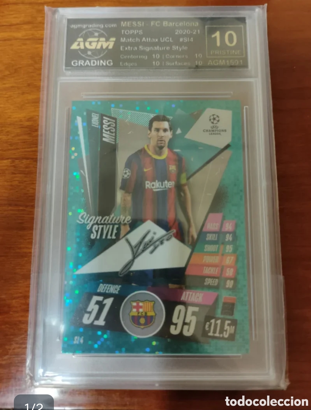 Cromos de f&uacute;tbol: Cromo Messi FC Barcelona 2020-21 Topps AGM 10