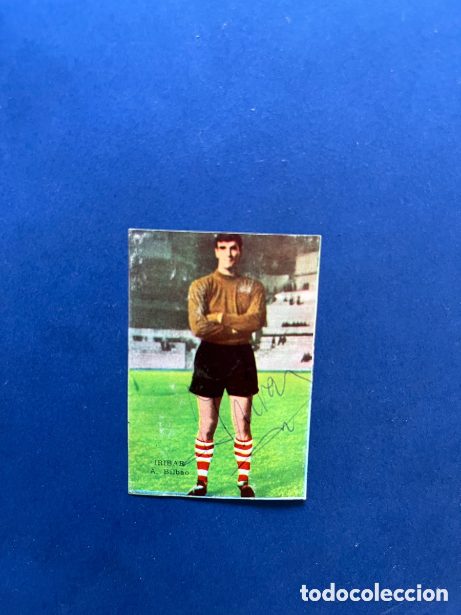 Cromos de f&uacute;tbol: Cromo de Iribar firmado Fher-Disgra 1964-65