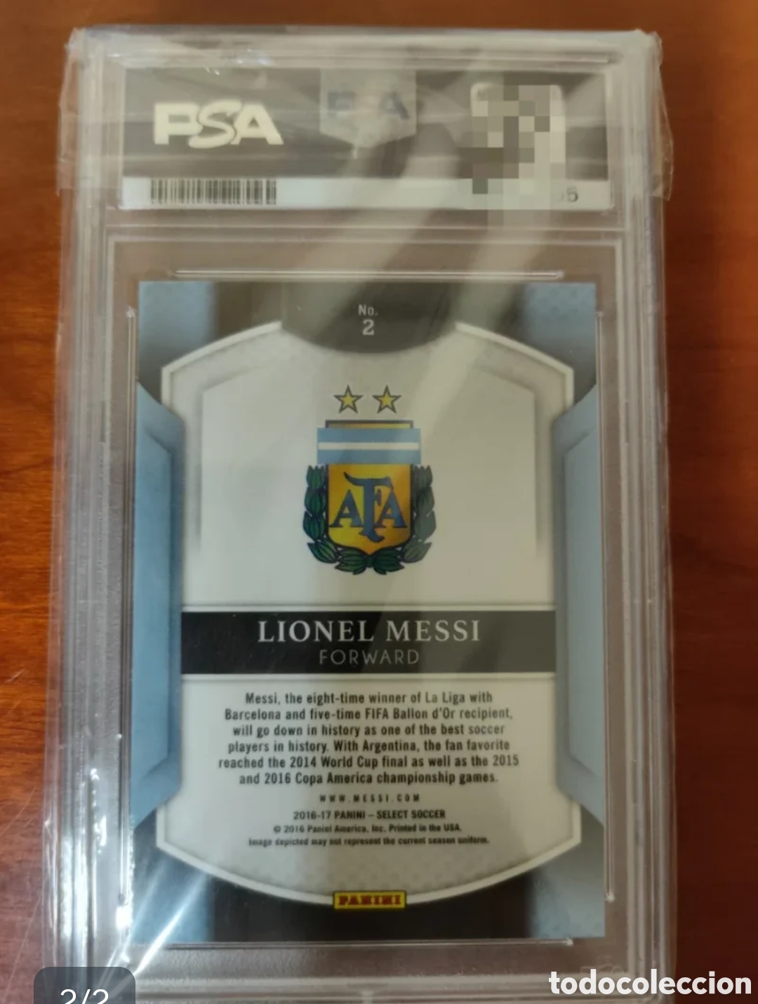Cromos de f&uacute;tbol: Lionel Messi 2016 Panini Select PSA 9 - Foto 2