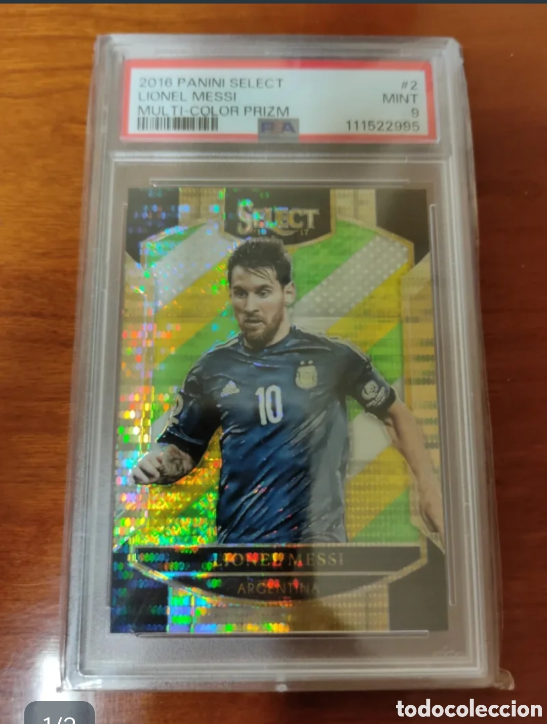 Cromos de f&uacute;tbol: Lionel Messi 2016 Panini Select PSA 9