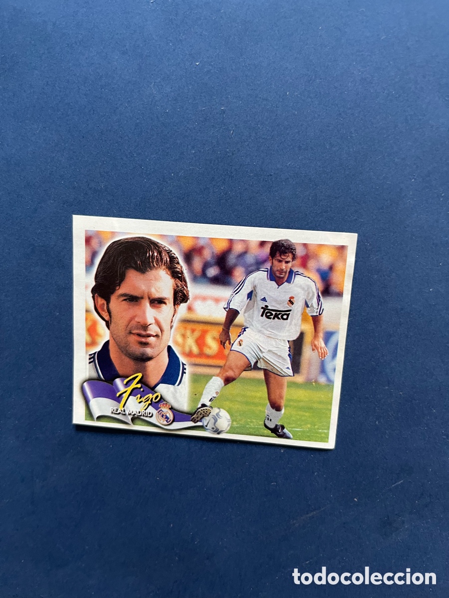 Cromos de f&uacute;tbol: Figo Real Madrid ( coloca ) Este 2000-01 ( recortado )