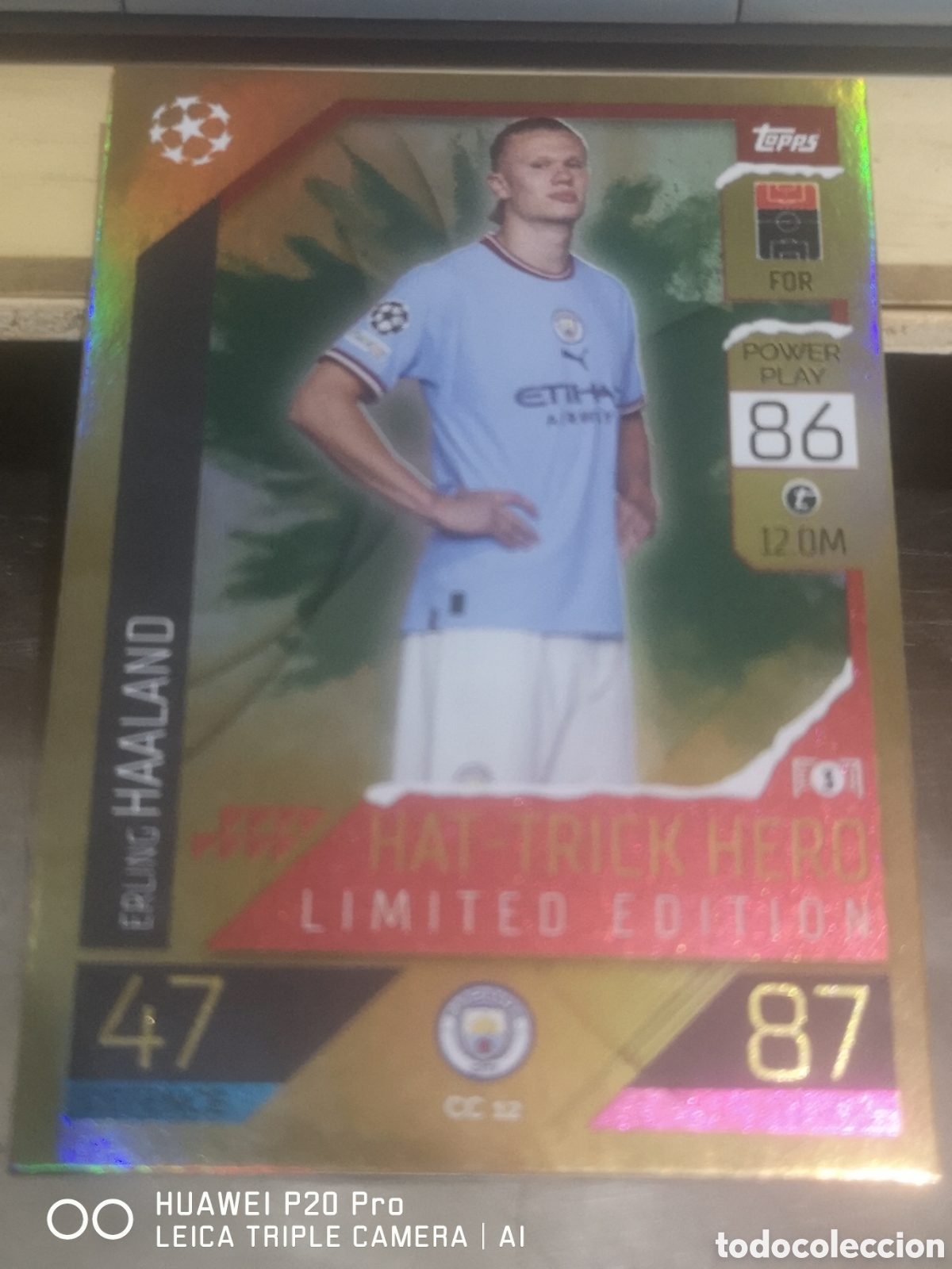 Cromos de f&uacute;tbol: HAALAND HAT TRICK HERO CC 12 LIMITED EDITION TOPPS MATCH ATTAX 2022 2023 2022 23