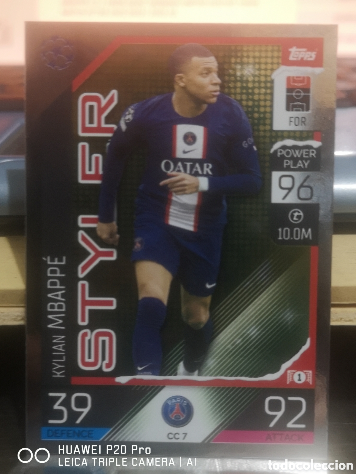 Cromos de f&uacute;tbol: MBAPPE CC 7 PARIS SAINT GERMAIN LIMITED FESTIVE TOPPS MATCH ATTAX 2022 2023 / 2022 23