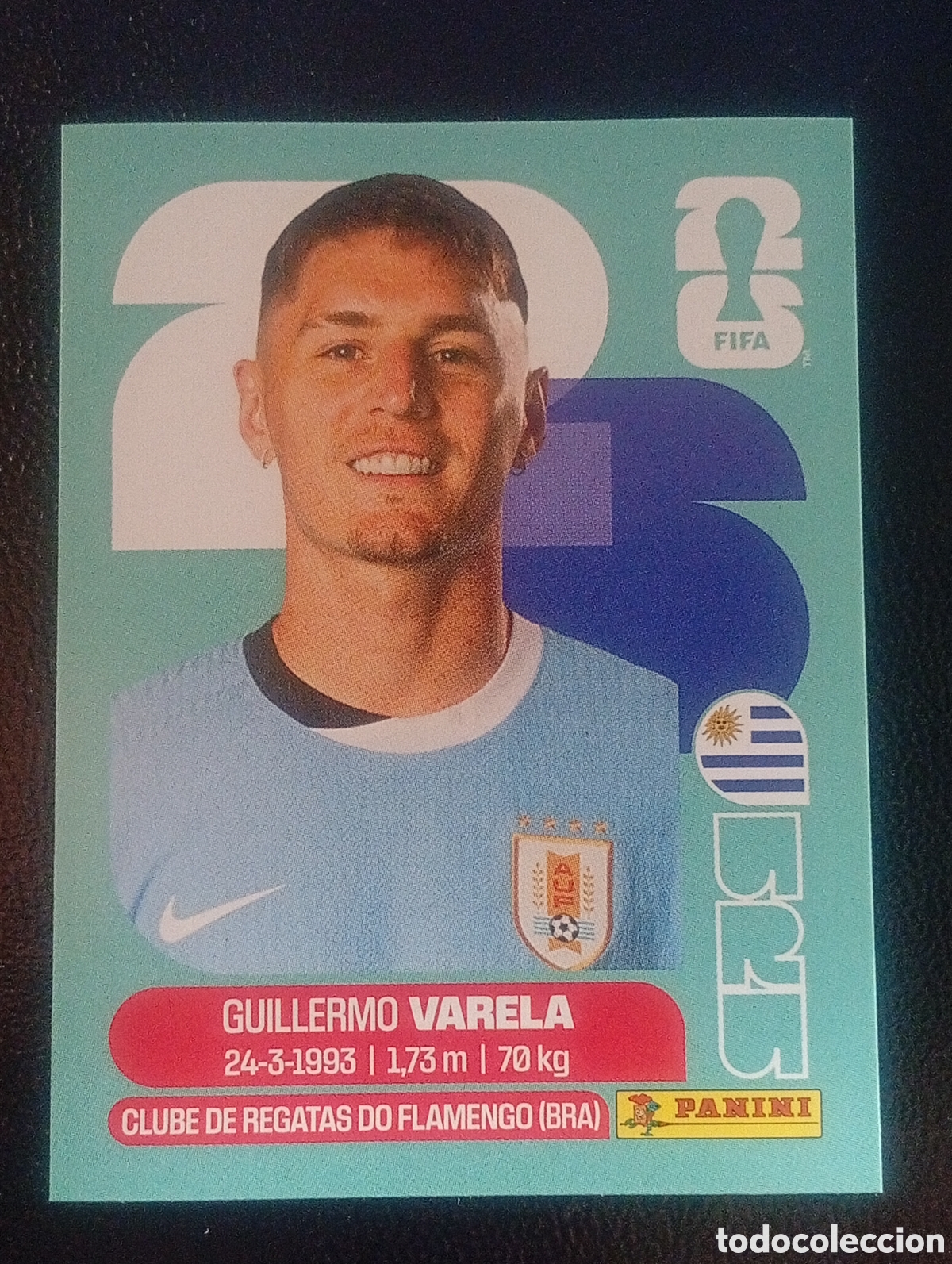 Cromos de f&uacute;tbol: URU 8 VARELA URUGUAY MUNDIAL F&Uacute;TBOL 2026 FIFA WORLD CUP PANINI CROMO STICKER URU8