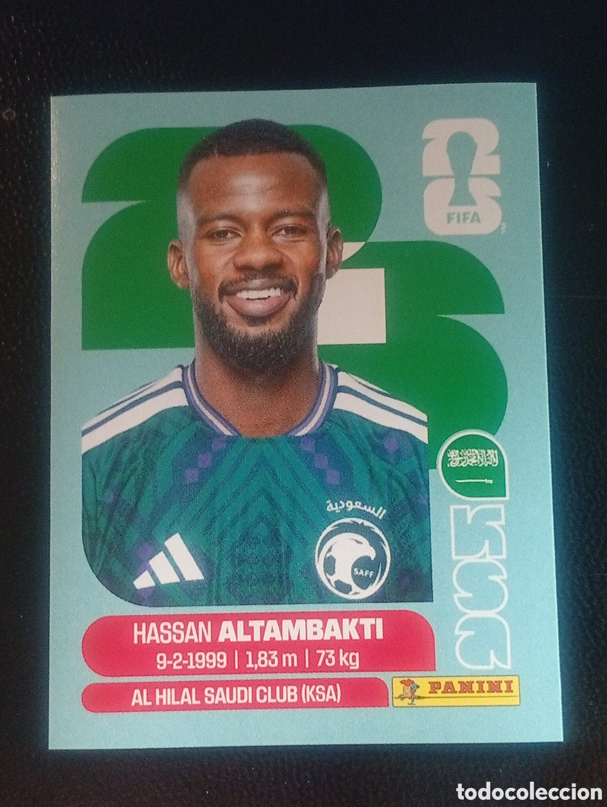 Cromos de f&uacute;tbol: KSA 8 ARABIA SAUDI MUNDIAL F&Uacute;TBOL 2026 FIFA WORLD CUP PANINI CROMO STICKER KSA8