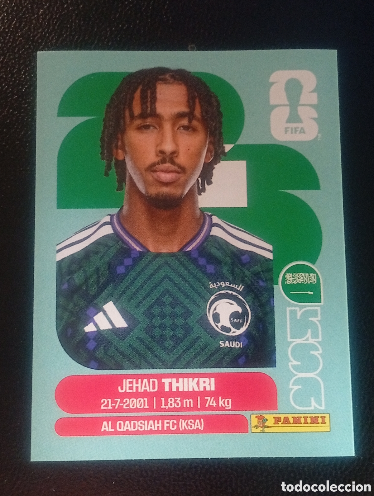 Cromos de f&uacute;tbol: KSA 6 ARABIA SAUDI MUNDIAL F&Uacute;TBOL 2026 FIFA WORLD CUP PANINI CROMO STICKER KSA6