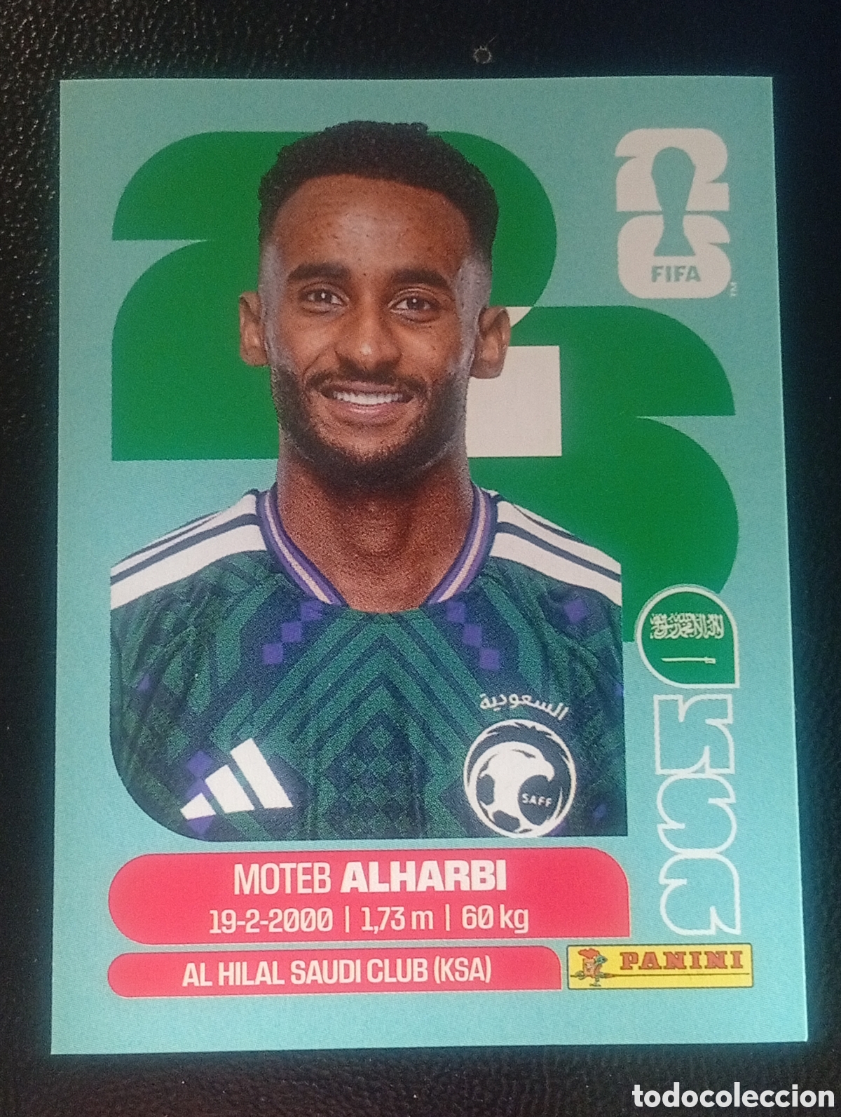 Cromos de f&uacute;tbol: KSA 7 ARABIA SAUDI MUNDIAL F&Uacute;TBOL 2026 FIFA WORLD CUP PANINI CROMO STICKER KSA7
