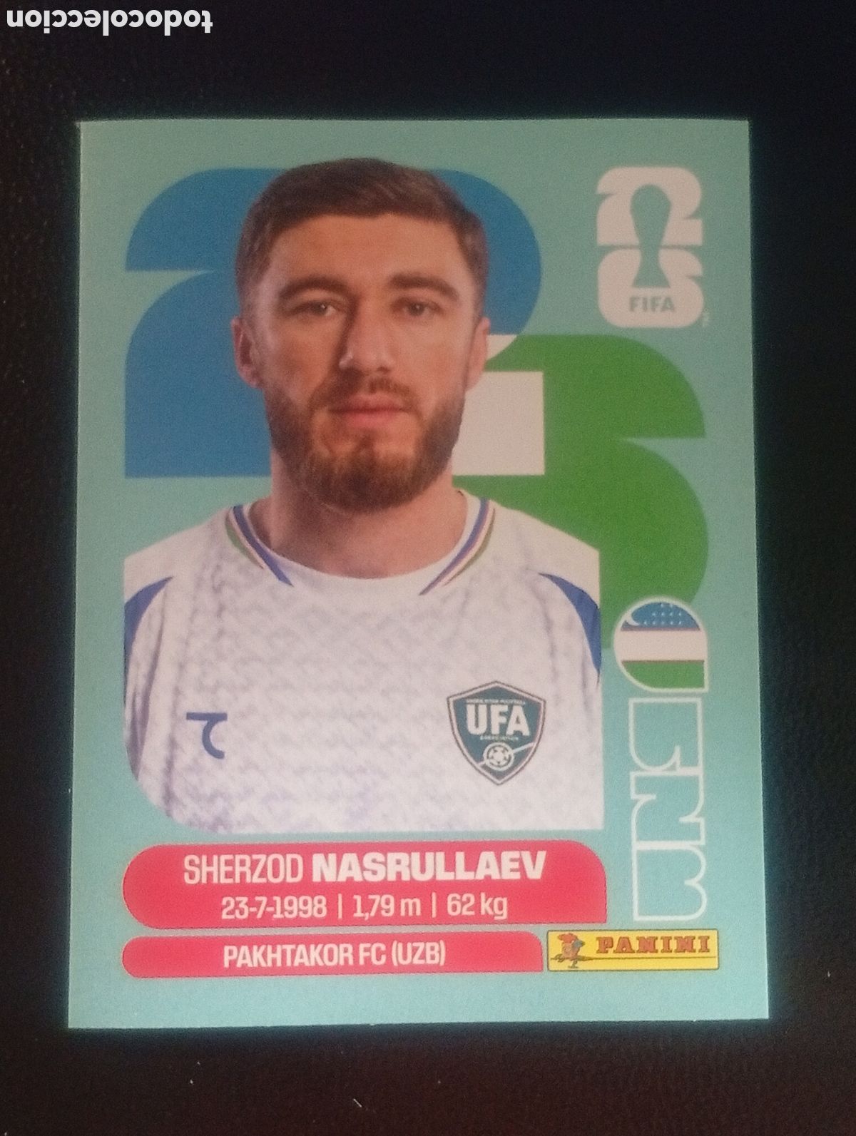 Cromos de f&uacute;tbol: UZB 4 UZBEKIST&Aacute;N MUNDIAL F&Uacute;TBOL 2026 FIFA WORLD CUP PANINI CROMO STICKER UZB4