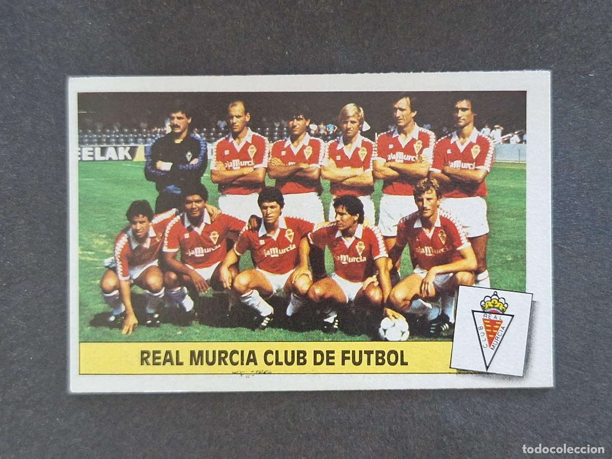 Cromos de f&uacute;tbol: L3 EQUIPO ALINEACION REAL MURCIA C. F. LIGA ESTE 1986 1987 86 87 NUNCA PEGADO SIN PEGAR