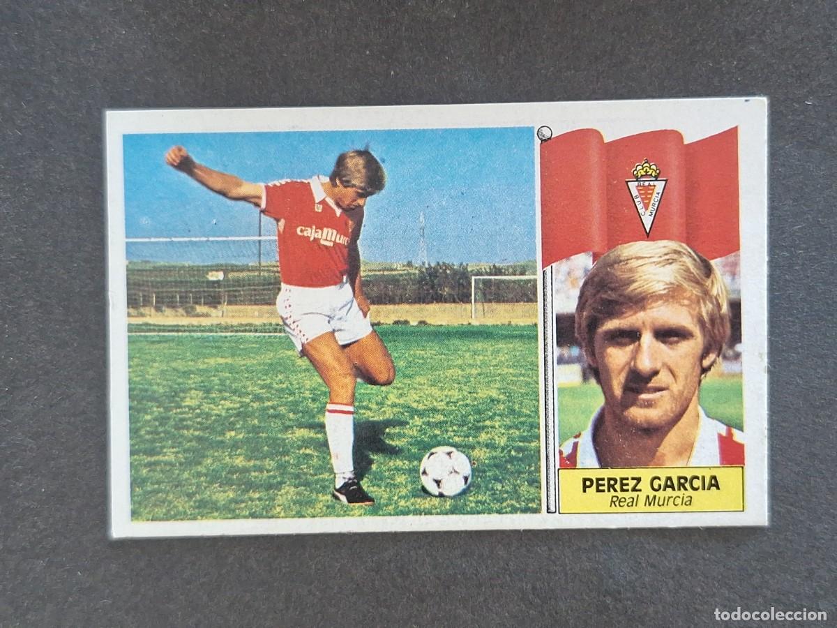 Cromos de f&uacute;tbol: L3 PEREZ GARCIA REAL MURCIA C. F. LIGA ESTE 1986 1987 86 87 NUNCA PEGADO SIN PEGAR