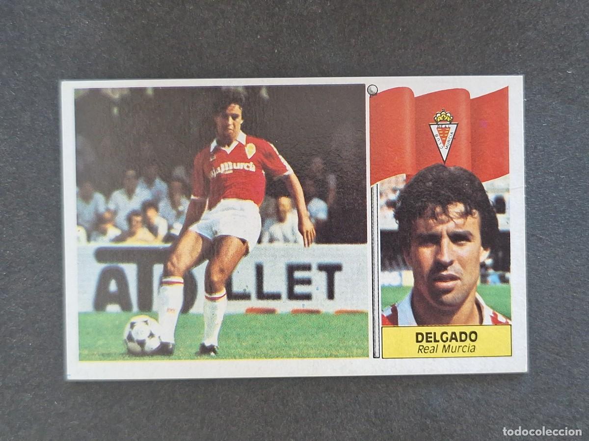 Cromos de f&uacute;tbol: L3 DELGADO REAL MURCIA C. F. LIGA ESTE 1986 1987 86 87 NUNCA PEGADO SIN PEGAR