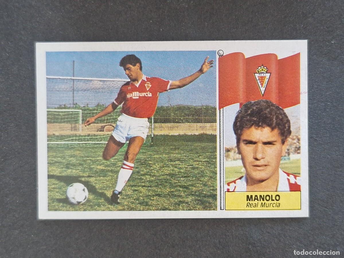 Football Stickers: L3 MANOLO REAL MURCIA C. F. LIGA ESTE 1986 1987 86 87 NUNCA PEGADO SIN PEGAR