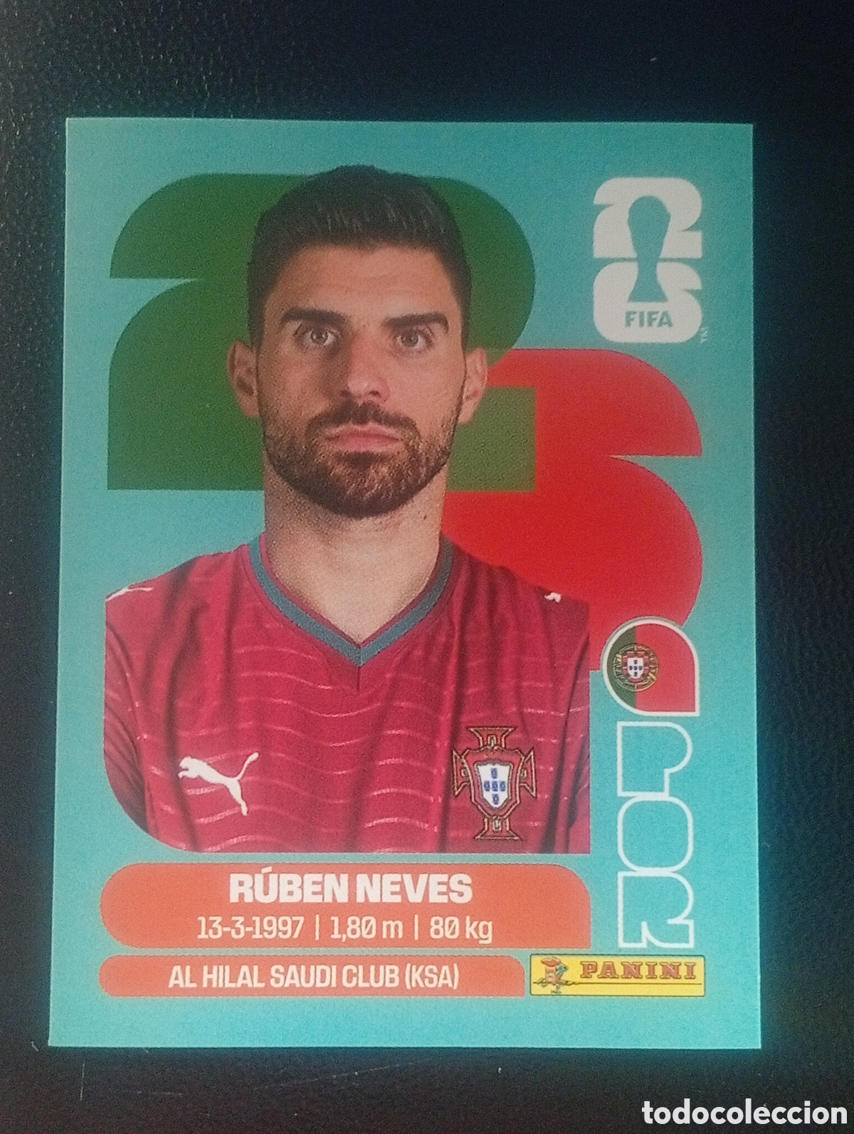 Cromos de f&uacute;tbol: POR 11 RUBEN NEVES PORTUGAL MUNDIAL F&Uacute;TBOL 2026 FIFA WORLD CUP PANINI CROMO STICKER POR11