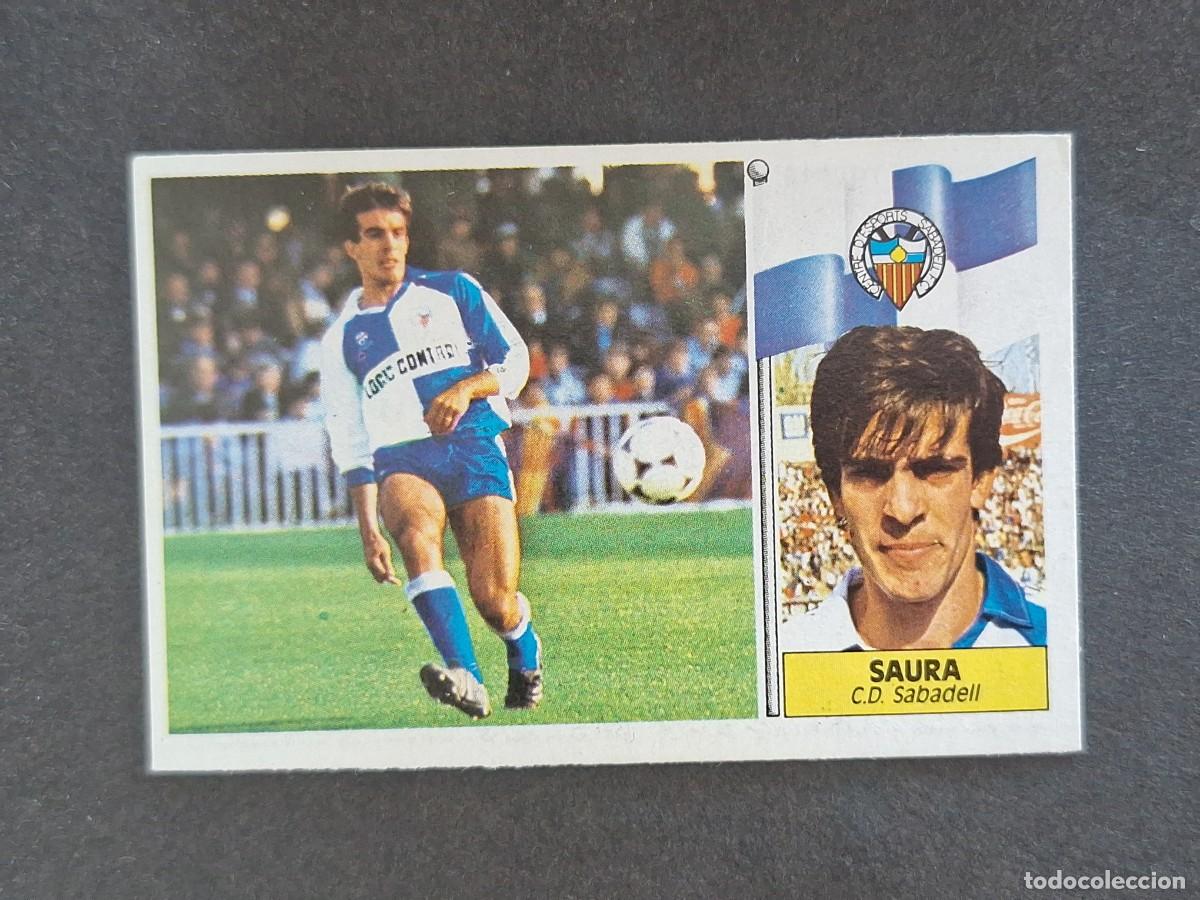 Cromos de f&uacute;tbol: L3 SAURA C. D. SABADELL LIGA ESTE 1986 1987 86 87 NUNCA PEGADO SIN PEGAR