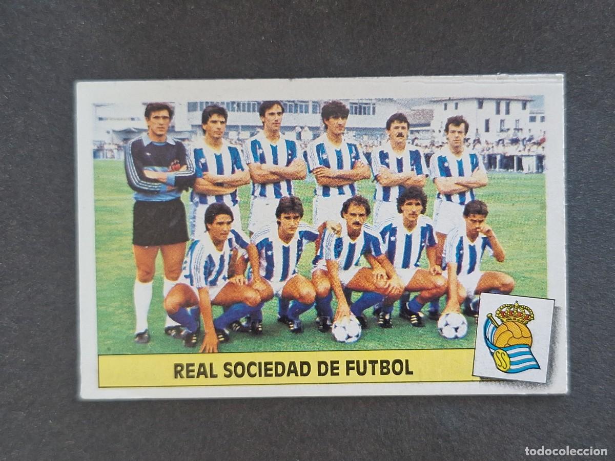 Cromos de f&uacute;tbol: L3 EQUIPO ALINEACION REAL SOCIEDAD LIGA ESTE 1986 1987 86 87 NUNCA PEGADO SIN PEGAR