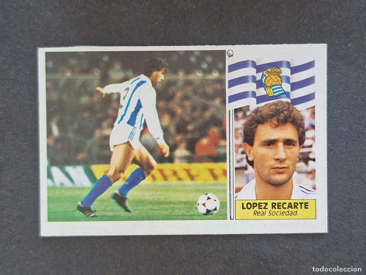 Cromos de f&uacute;tbol: L3 LOPEZ RECARTE REAL SOCIEDAD LIGA ESTE 1986 1987 86 87 NUNCA PEGADO SIN PEGAR