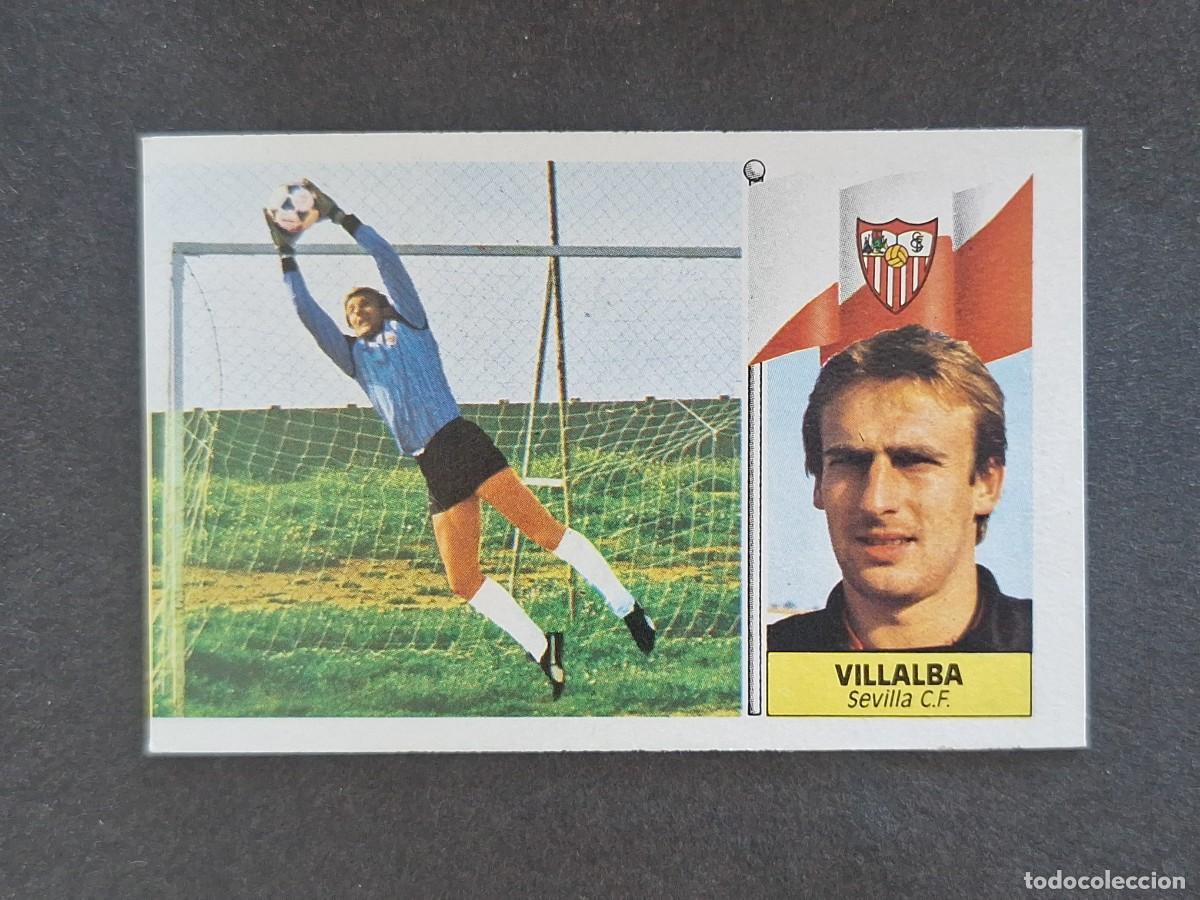 Cromos de f&uacute;tbol: L3 VILLALBA SEVILLA C. F. LIGA ESTE 1986 1987 86 87 NUNCA PEGADO SIN PEGAR