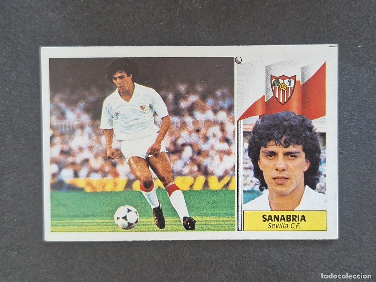 Cromos de f&uacute;tbol: L3 SANABRIA SEVILLA C. F. LIGA ESTE 1986 1987 86 87 NUNCA PEGADO SIN PEGAR