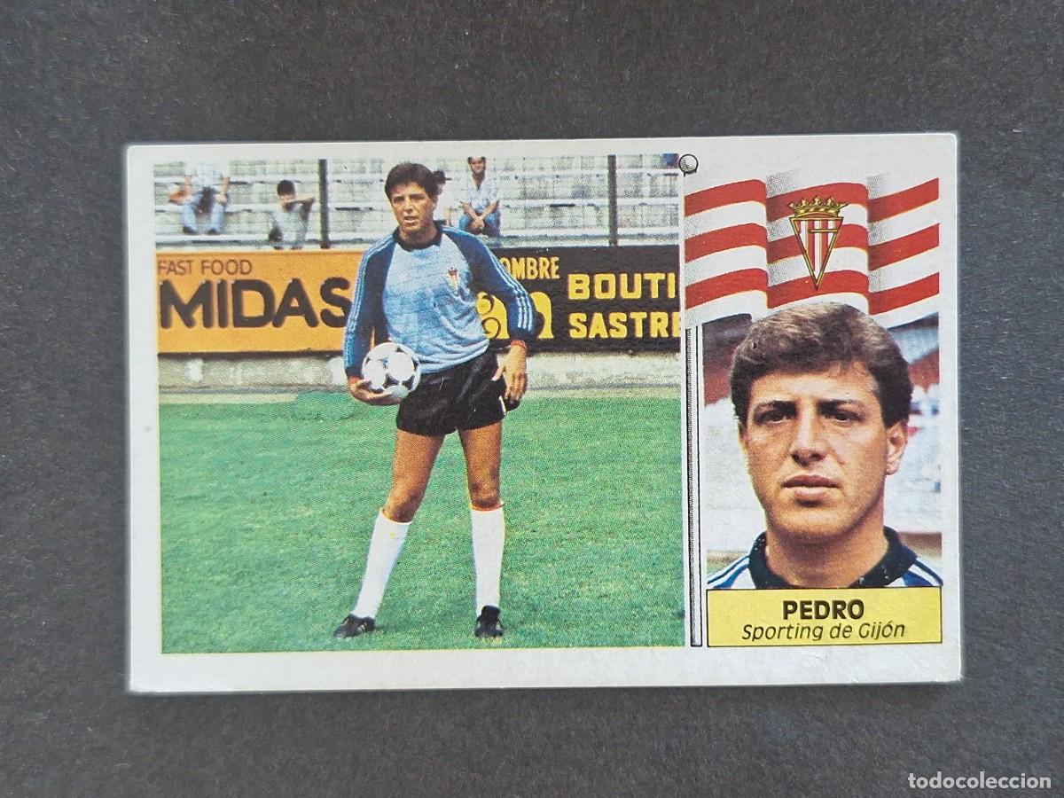 Cromos de f&uacute;tbol: L3 PEDRO SPORTING DE GIJON LIGA ESTE 1986 1987 86 87 NUNCA PEGADO SIN PEGAR