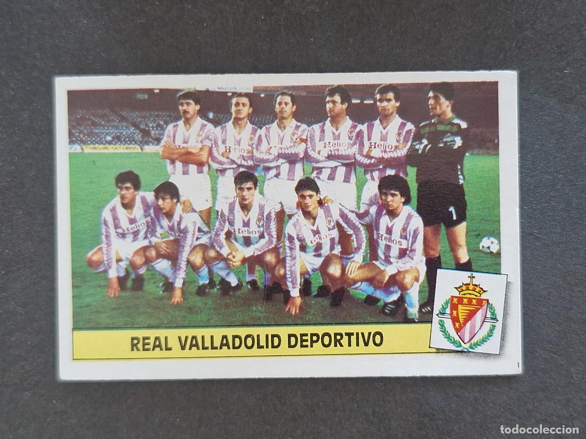 Cromos de f&uacute;tbol: L3 EQUIPO ALINEACION REAL VALLADOLID LIGA ESTE 1986 1987 86 87 NUNCA PEGADO SIN PEGAR