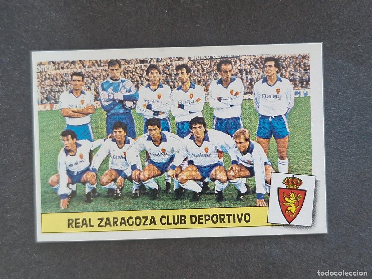 Cromos de f&uacute;tbol: L3 EQUIPO ALINEACION REAL ZARAGOZA LIGA ESTE 1986 1987 86 87 NUNCA PEGADO SIN PEGAR