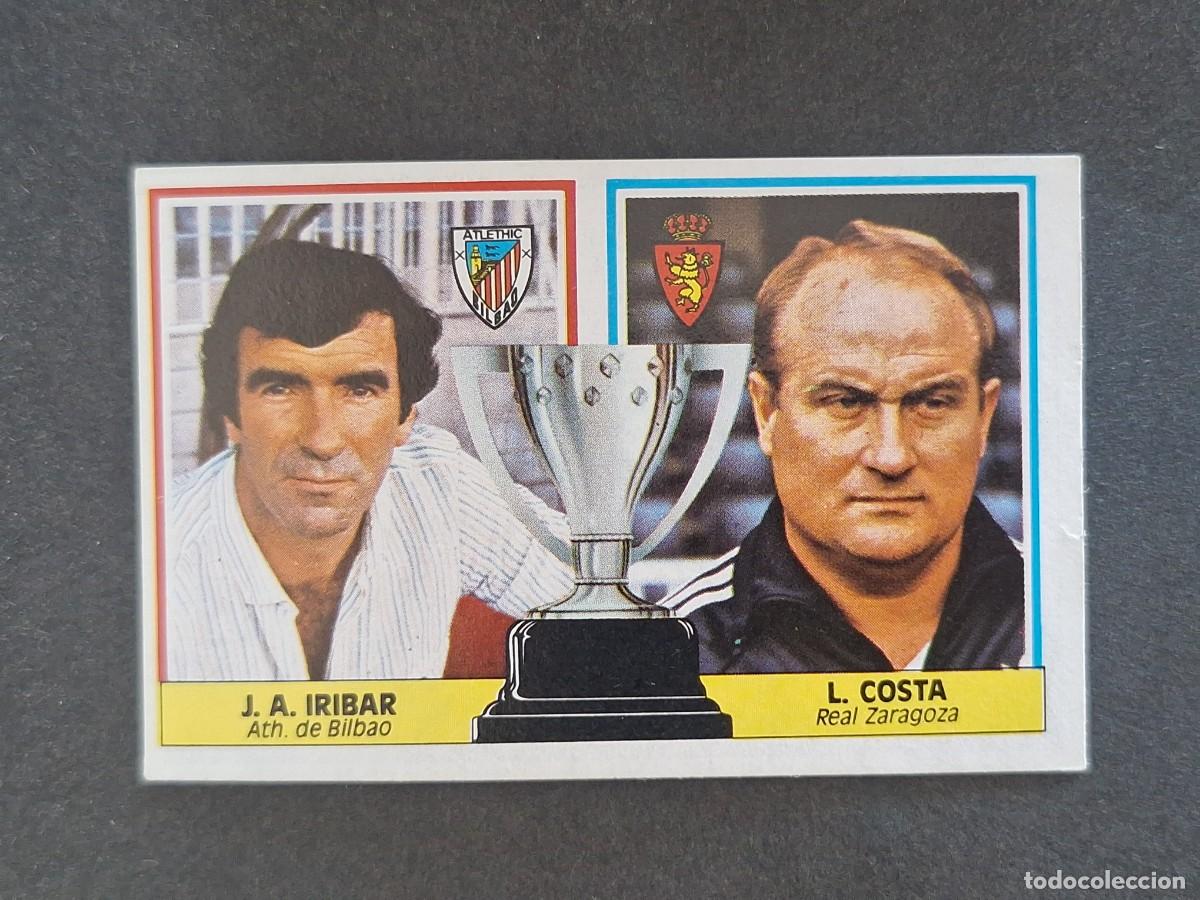 Cromos de f&uacute;tbol: L3 J. A. IRIBAR - LUIS COSTA ENTRENADORES LIGA ESTE 1986 1987 86 87 NUNCA PEGADO SIN PEGAR